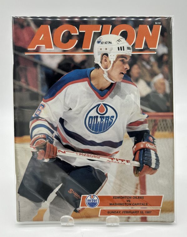 Action Edmonton Oilers Official Program February 15 1987 VS. Capitals